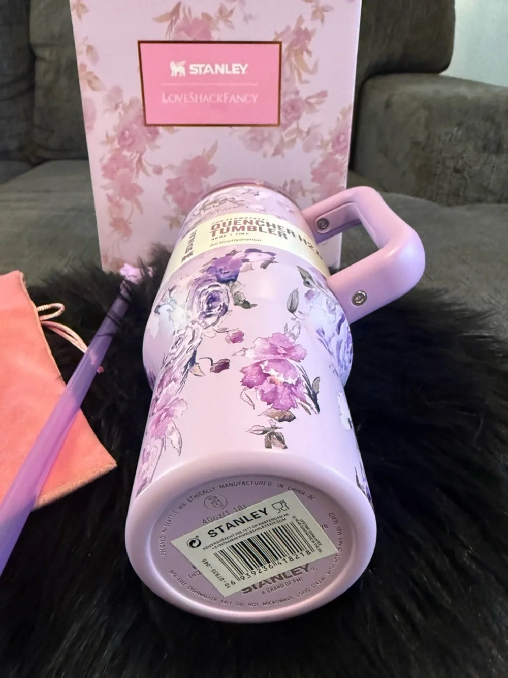 Stanley Floral Quencher Tumbler in Pink and Lavender NOT FOR SALE - Picture 5 of 8